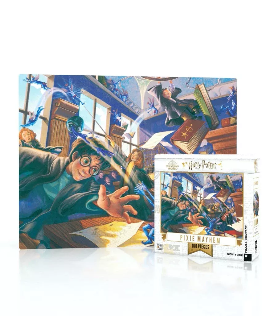 New York Puzzle Company Pixie Mayhem Mini, 100 Piece Jigsaw Puzzle