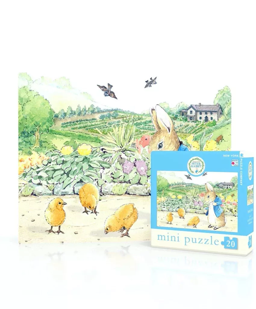 New York Puzzle Company Spring Chicks Mini, 20 Piece Jigsaw Puzzle