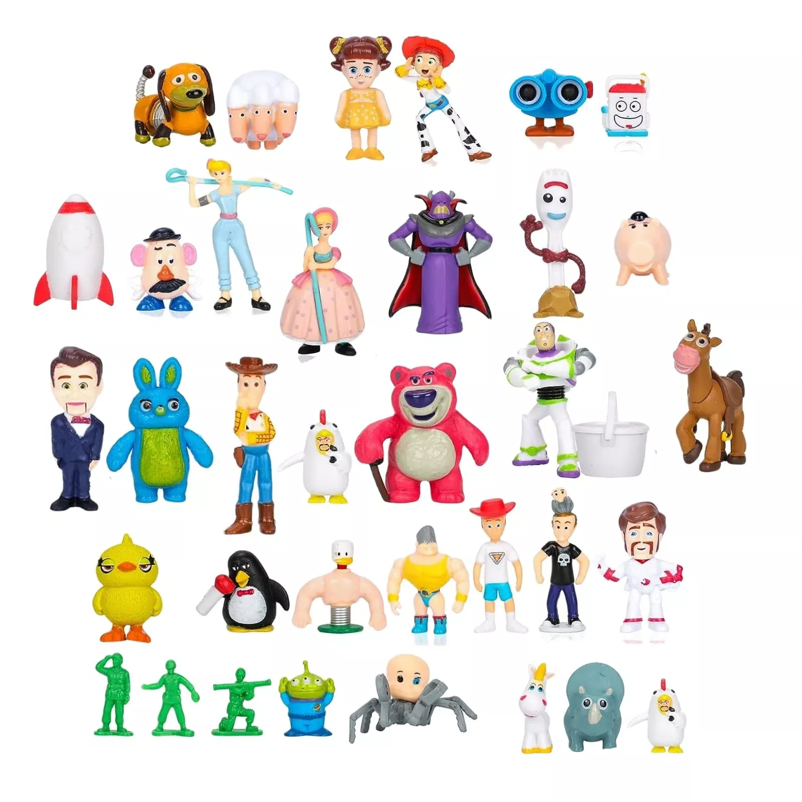 NLIEOPDA 36-Pack Toy Anime Figurines Set, Multicolor PVC Woody & Buzz