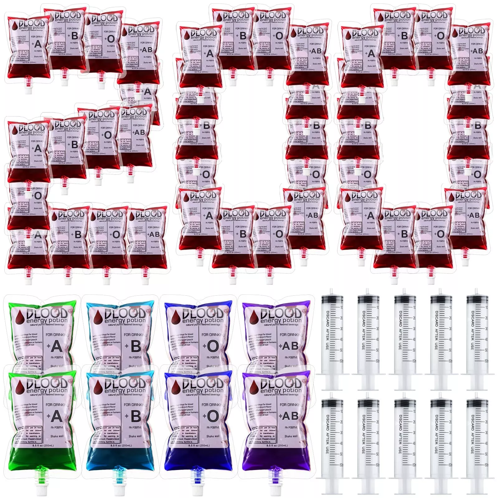 Nuenen 200 Pcs Halloween Blood Bags For Drinking, Vampire Party Drinki