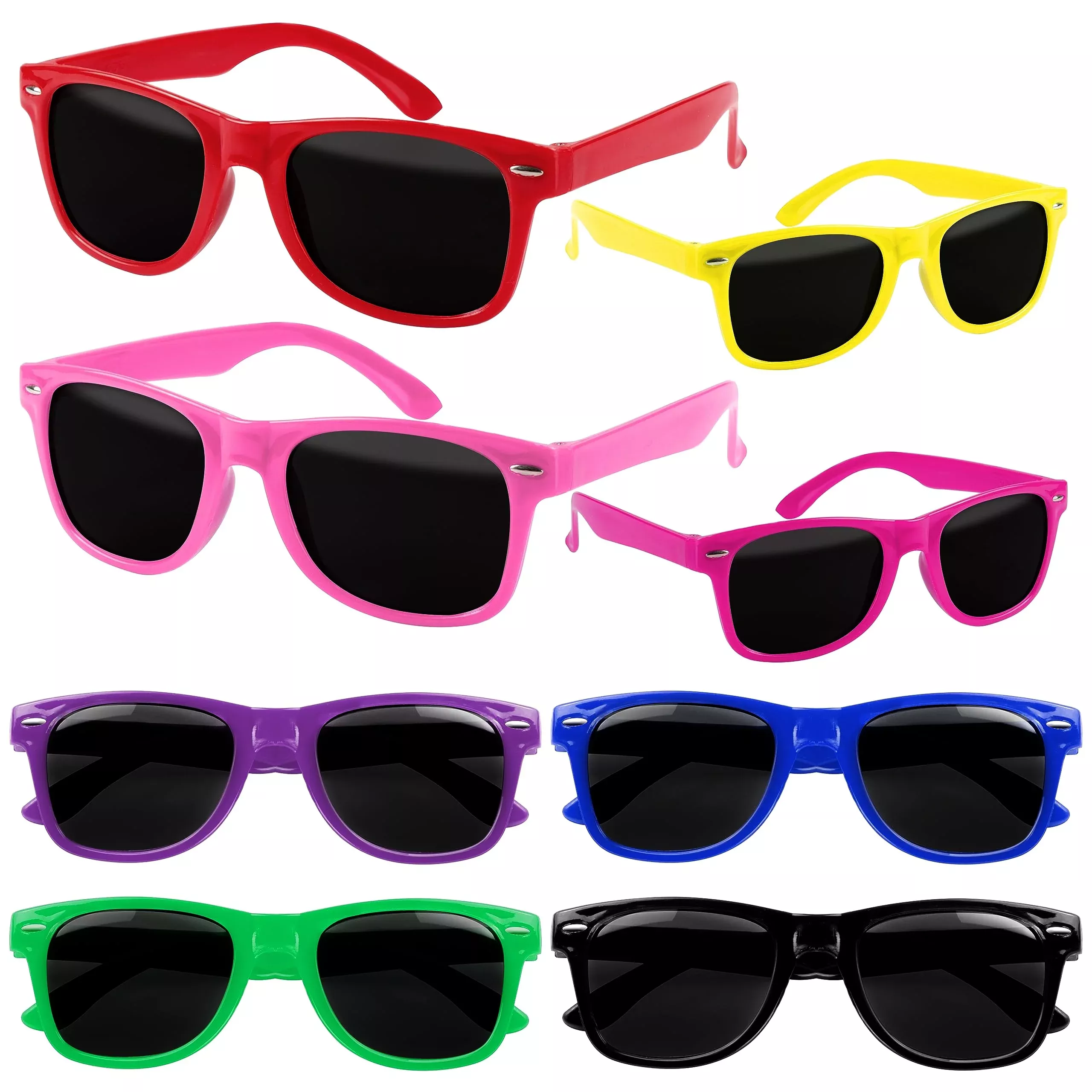 OCTERIC Kids Sunglasses 16 Pack UV Protection Multi Color 5" Frame