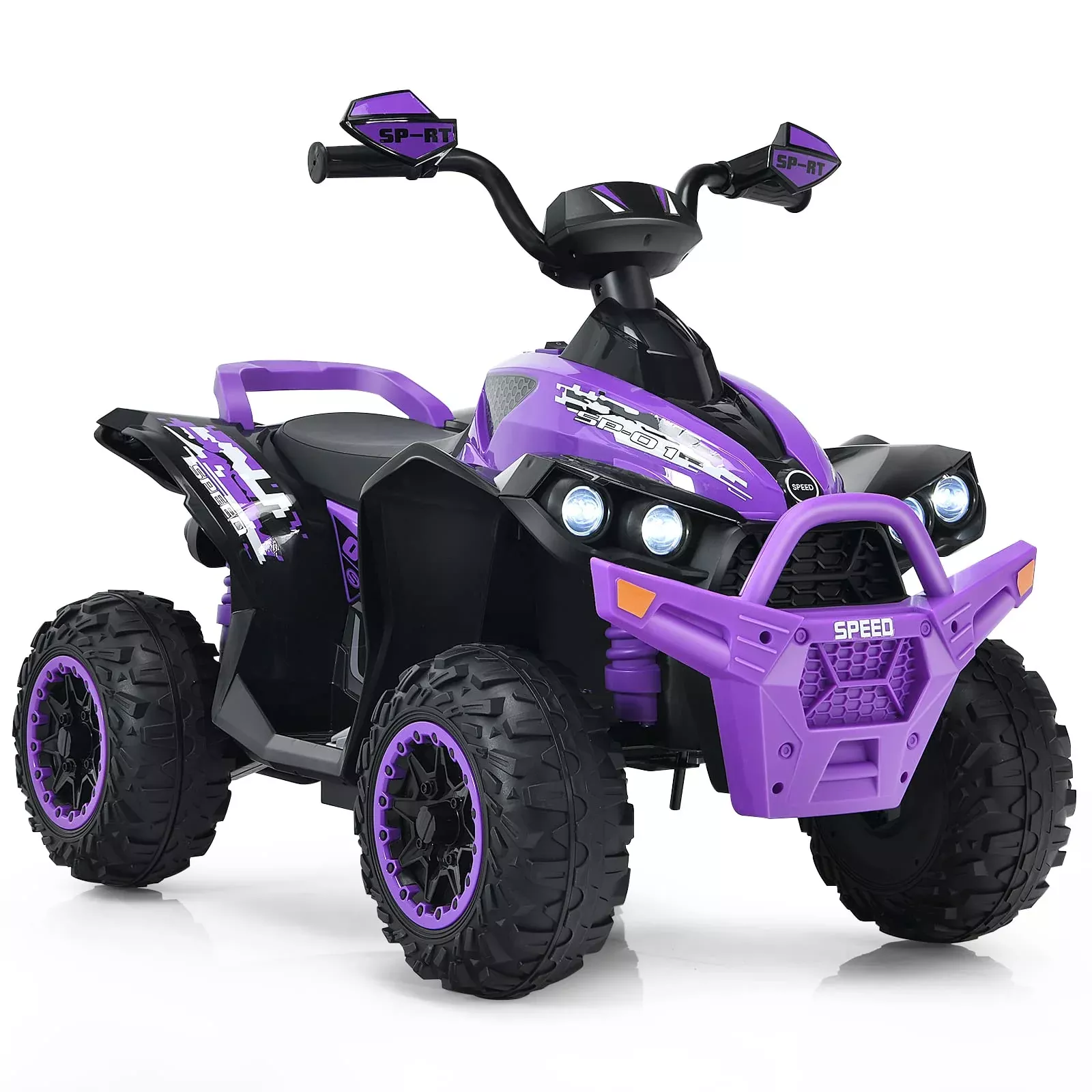 Olakids Ride On ATV for Kids 3-8, 12V Purple, Safe