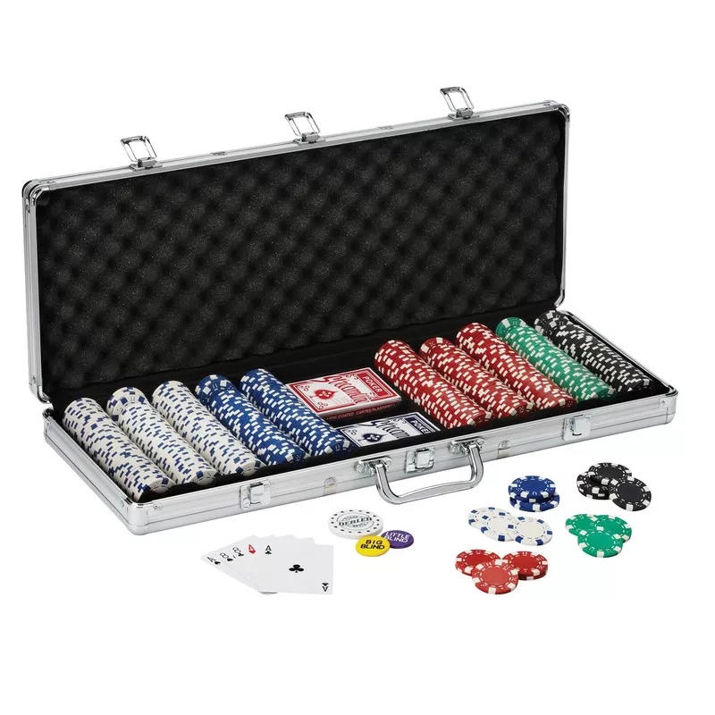 [OPEN BOX] Fat Cat 500Ct Texas Hold'Em Poker Chip Set