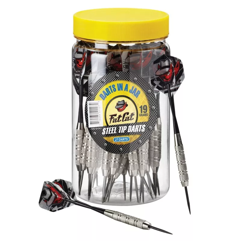 [OPEN BOX] Fat Cat Darts in a Jar Steel Tip 19 Grams 27 Count