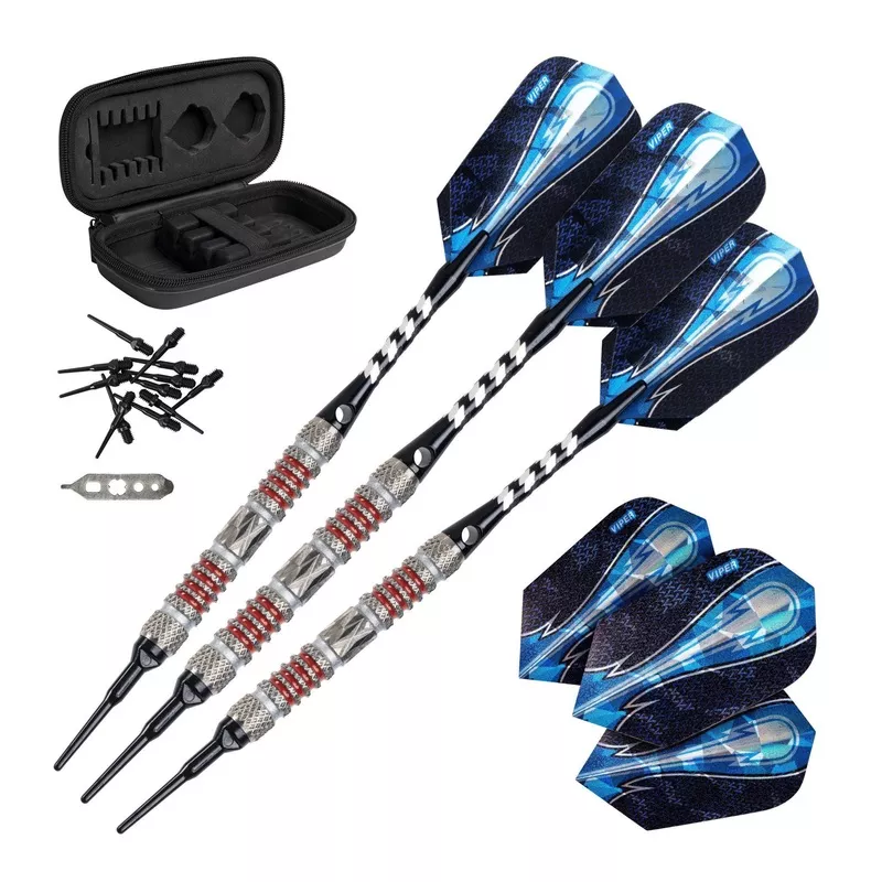 [OPEN BOX] Viper Astro Darts 80% Tungsten Soft Tip Darts Red Rings 18 Grams