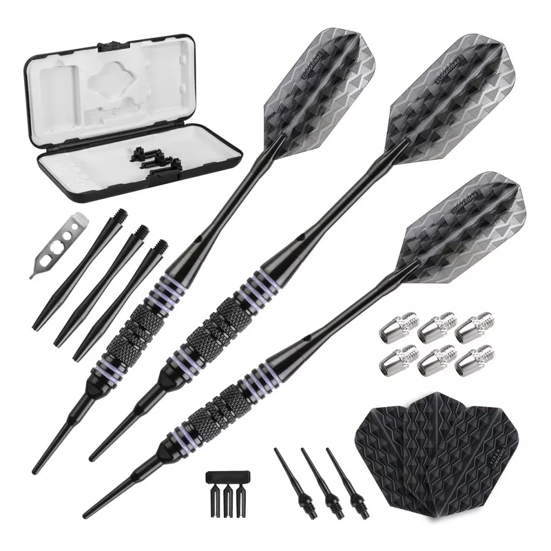 [OPEN BOX] Viper Bobcat Darts Adjustable Soft Tip Darts Purple Rings 16-18 Grams