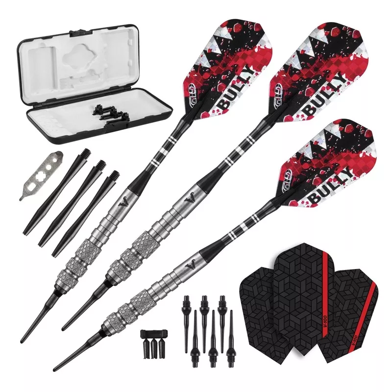 [OPEN BOX] Viper Bully Darts 80% Tungsten Soft Tip Darts 3 Knurled Rings 18 Grams
