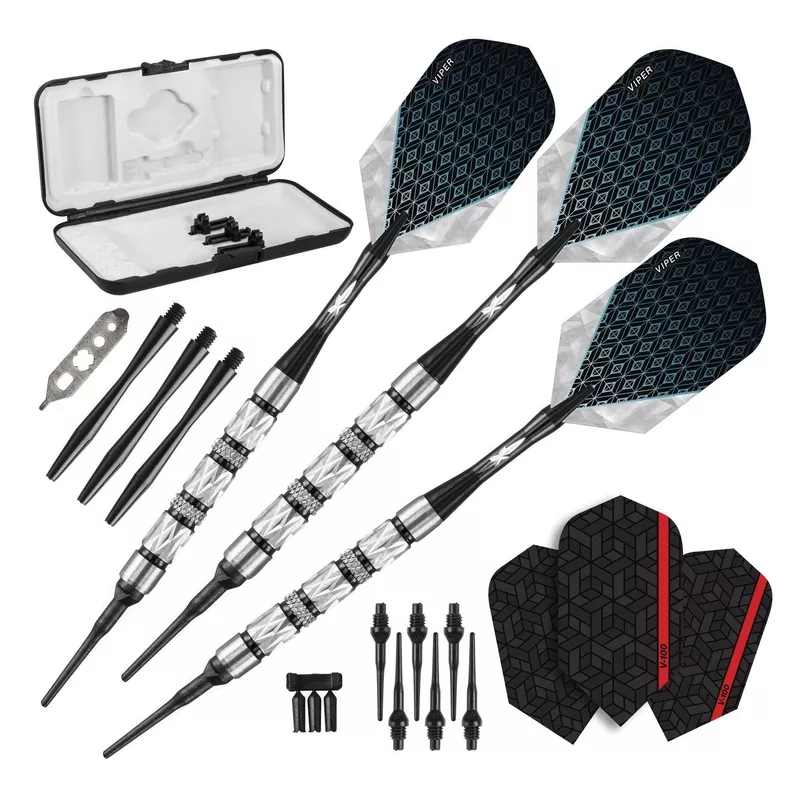 [OPEN BOX] Viper Diamond Darts 90% Tungsten Soft Tip Dart Set Black Rings