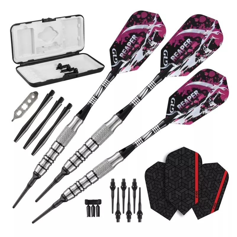 [OPEN BOX] Viper Grim Reaper Darts 80% Tungsten Soft Tip Darts Black Rings