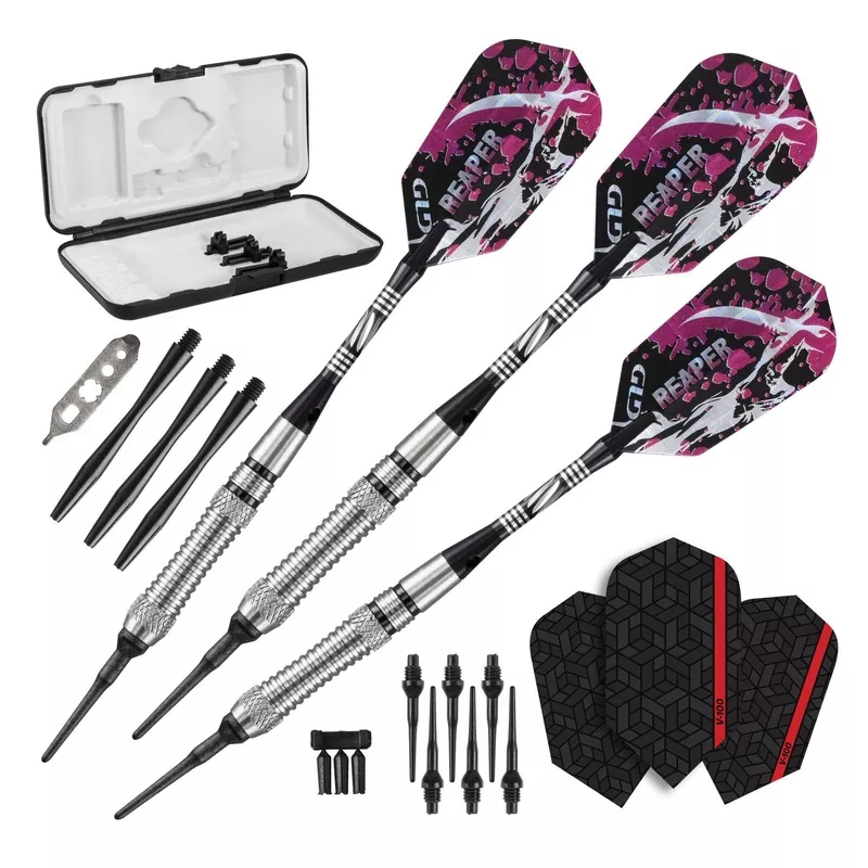 [OPEN BOX] Viper Grim Reaper Darts 80% Tungsten Soft Tip Darts Grooved Barrel 18 Grams
