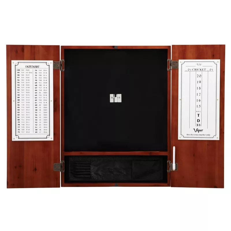[OPEN BOX] Viper Metropolitan Cinnamon Steel Tip Dartboard Cabinet