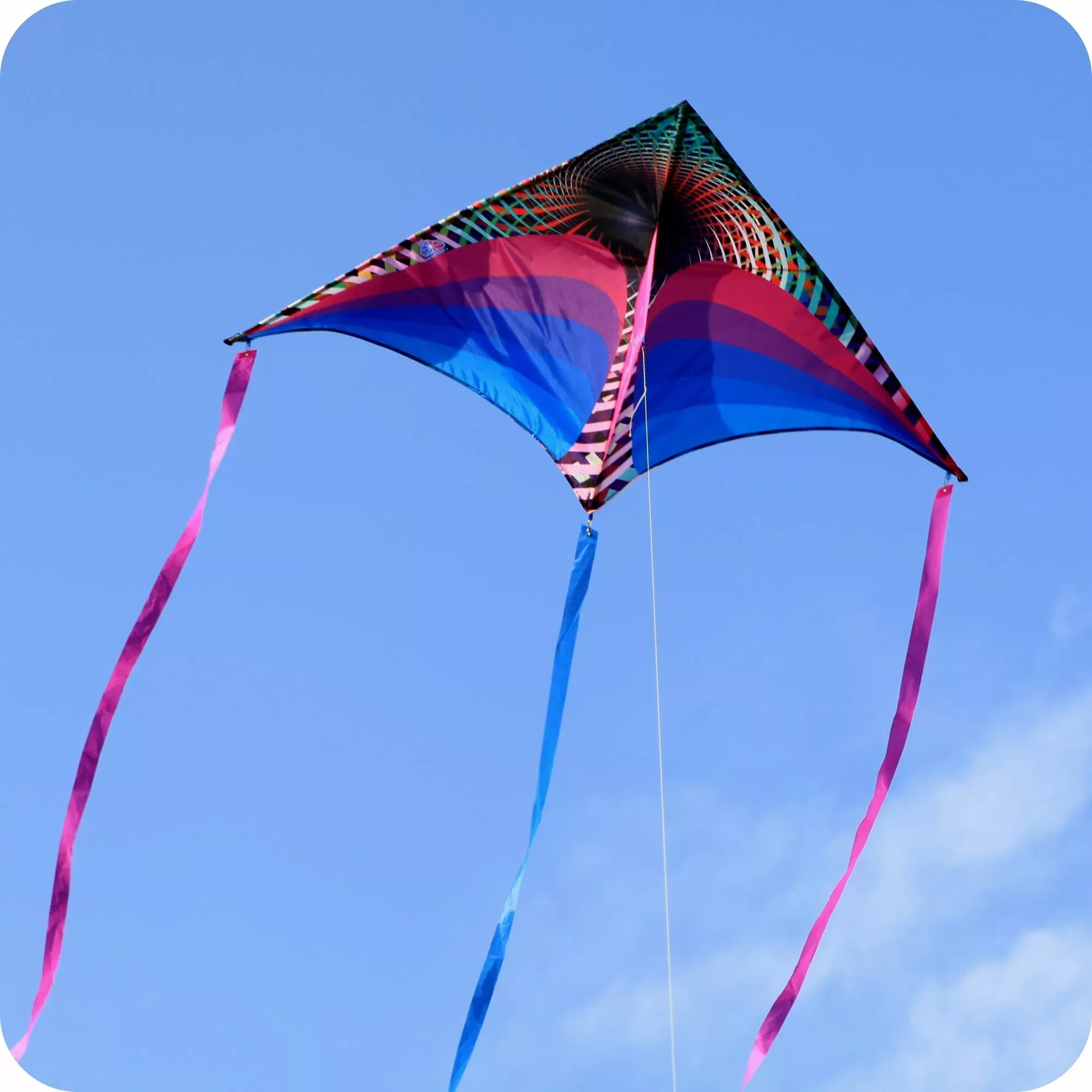 ORGCLDKT Rainbow Triangle Kite - Easy to Fly, Durable, Vibrant Design
