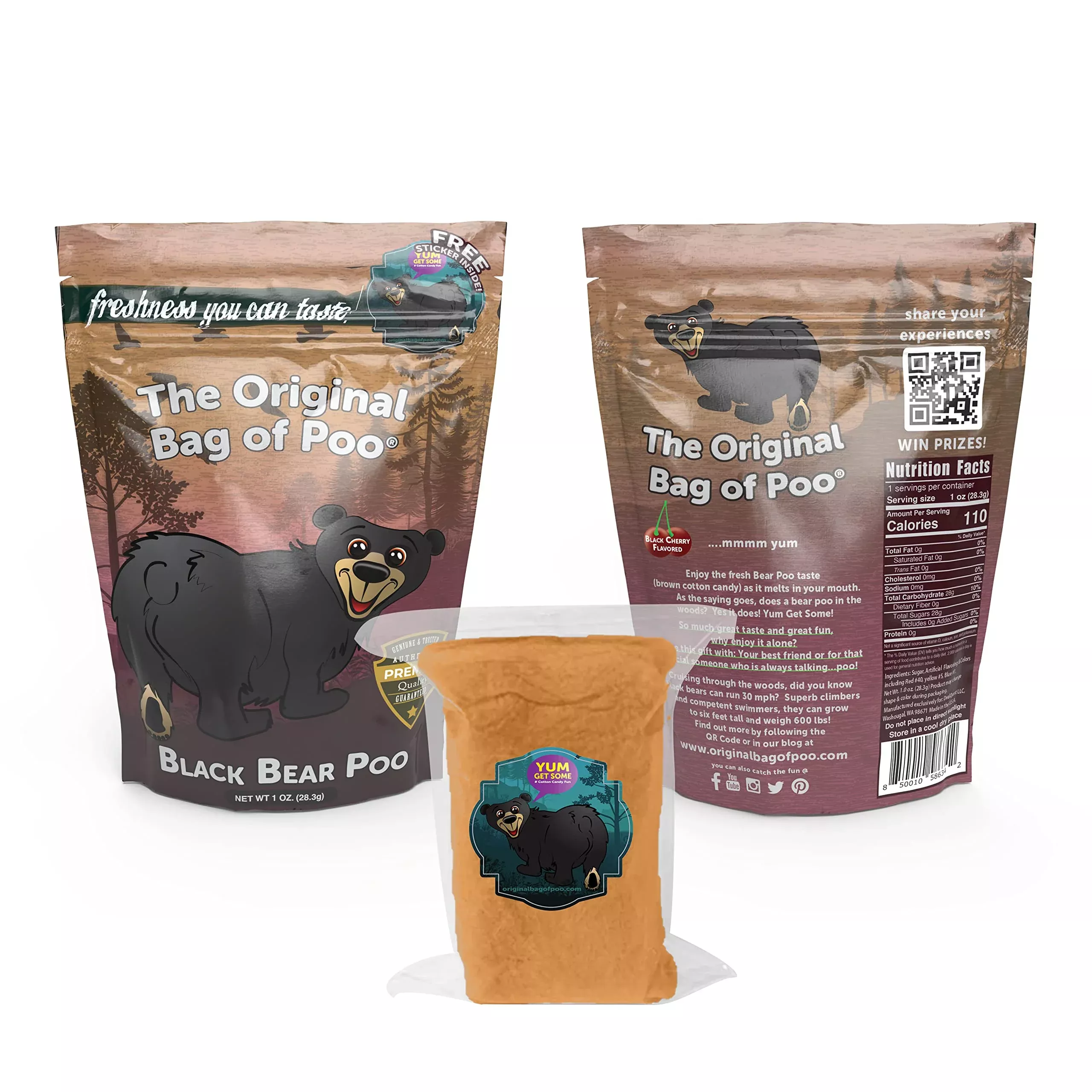 The Original Bag of Poo - Black Cherry Cotton Candy Gag Gift