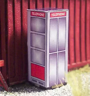 Osborn Model Kits 1088 HO Scale 1950s Vintage Phone Booth Kit (4 Pack)