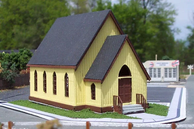Osborn Model Kits 3030 N Scale Small Town Church Kit