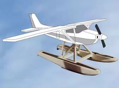 Osborn Model Kits 3077 N Scale Cessna 172 Float Kit