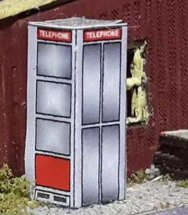 Osborn Model Kits 3088 N Scale Vintage Phone Booth Kit