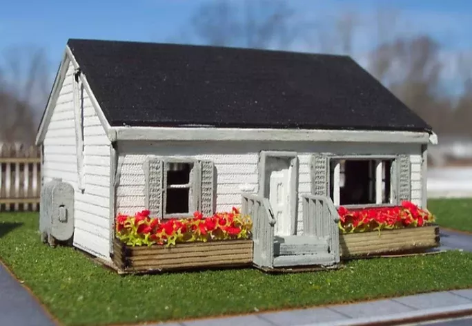 Osborn Model Kits 3102 N Scale Two Bedroom Bungalow Craftsman Kit