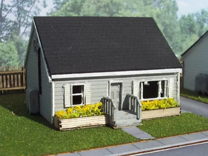Osborn Model Kits 3103 N Scale Four Bedroom Home Craftsman Kit