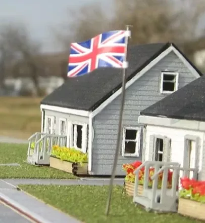 Osborn Model Kits 3112 N Scale British Union Jack (3 Pack)