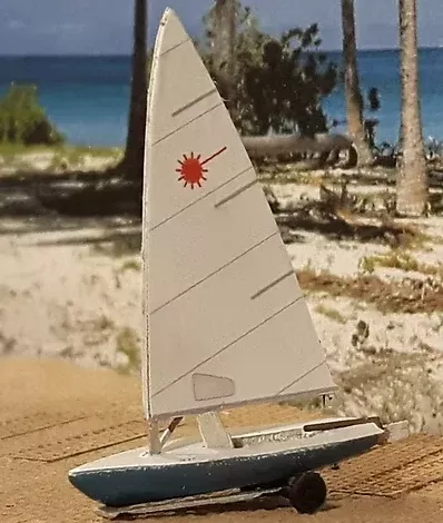 Osborn Model Kits 3129 N Scale Laser Dinghy Sailboat Kit (2 Pack)
