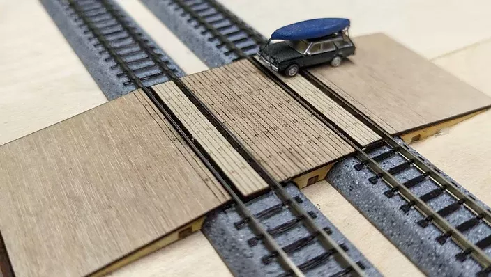 Osborn Model Kits 3137 N Scale Straight Level Crossing for Kato Track