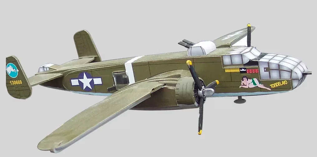 Osborn Model Kits 6040 1/66 Scale B-25 Mitchell Model Aircraft Kit