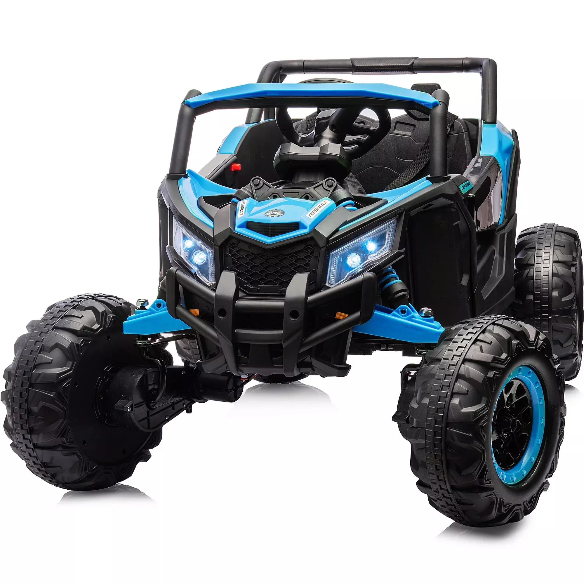 Outfunny 24V Kids Electric Car 2-Seater Light Pink Remote Control