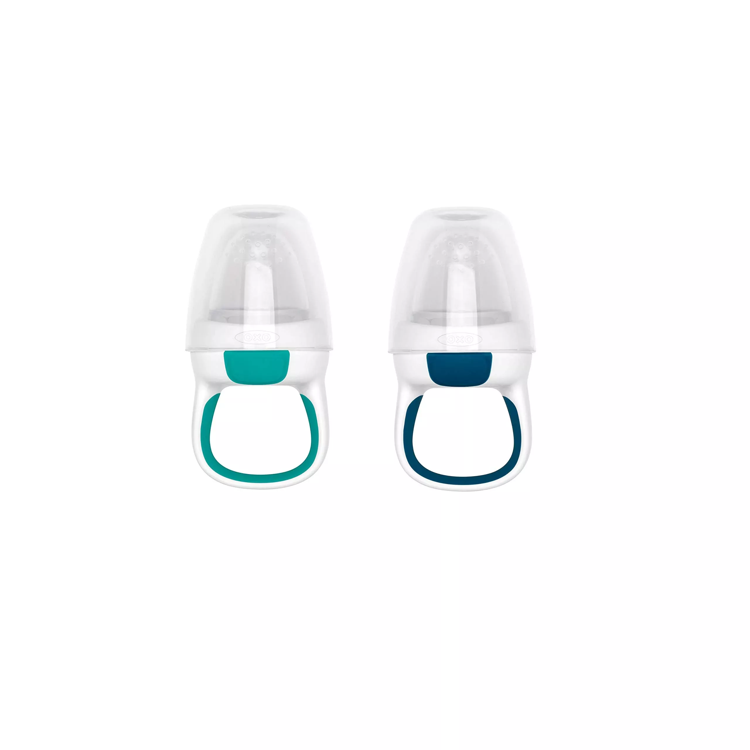 OXO Tot Silicone Self-Feeder 2 Pack Teal/Navy for Safe Self-