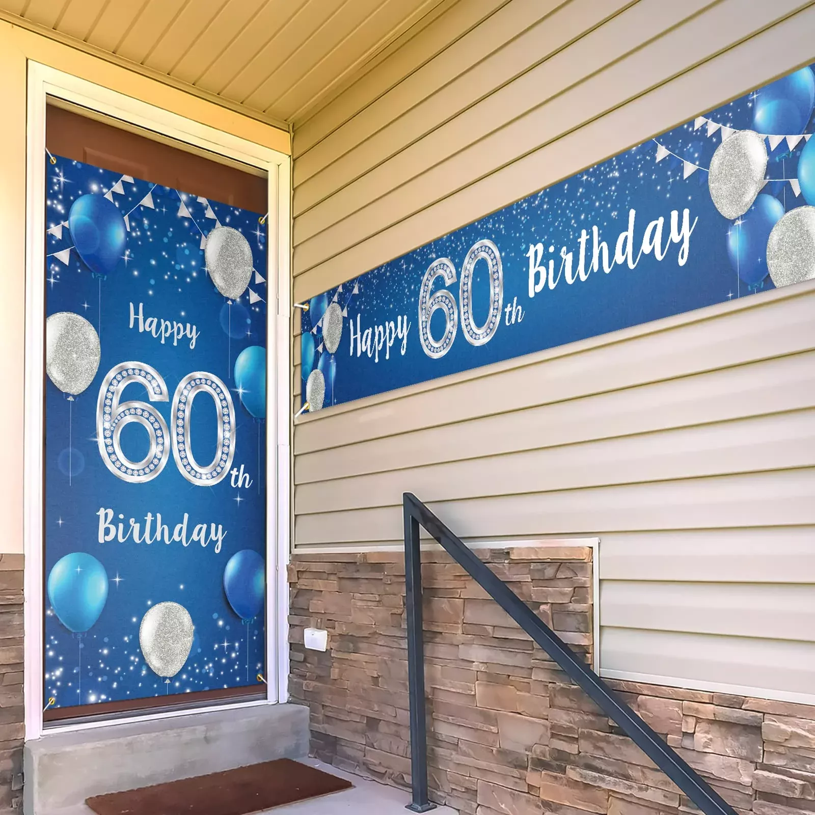 PAKBOOM Birthday Banner Set - Large (6.9ft) & Door Banner (
