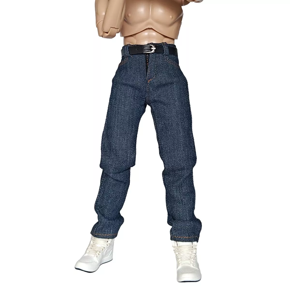 Panchitalk 1/6 Scale Soldier Pants Classic Jeans & Belt Model For 12''