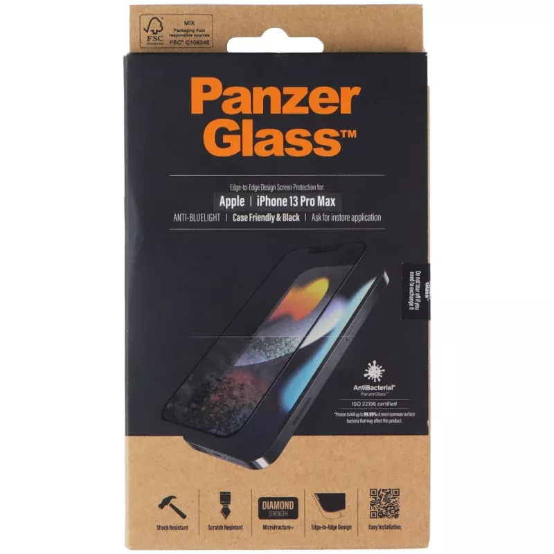 PanzerGlass Anti-Bluelight Screen Protector for Apple iPhone 13 Pro Max - Black