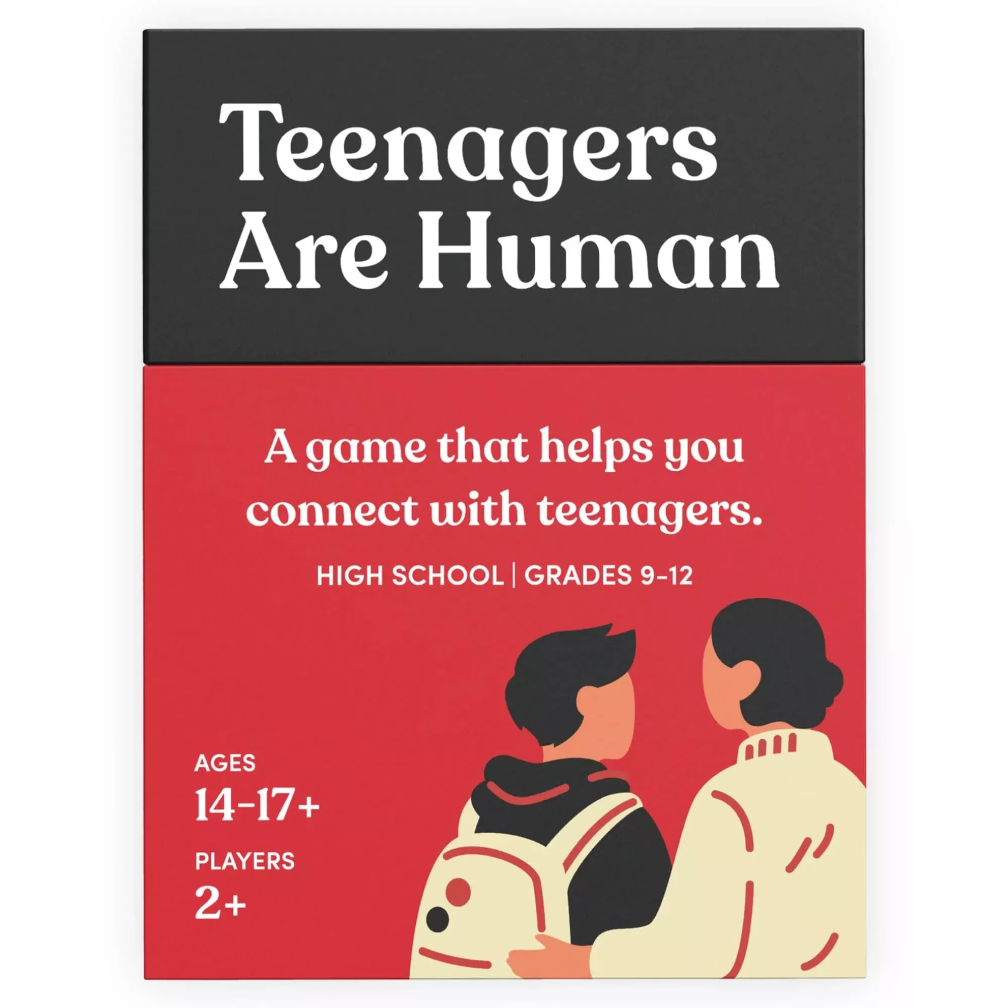 Parents Are Human Card Game for Teens - Red and Black - Small Size