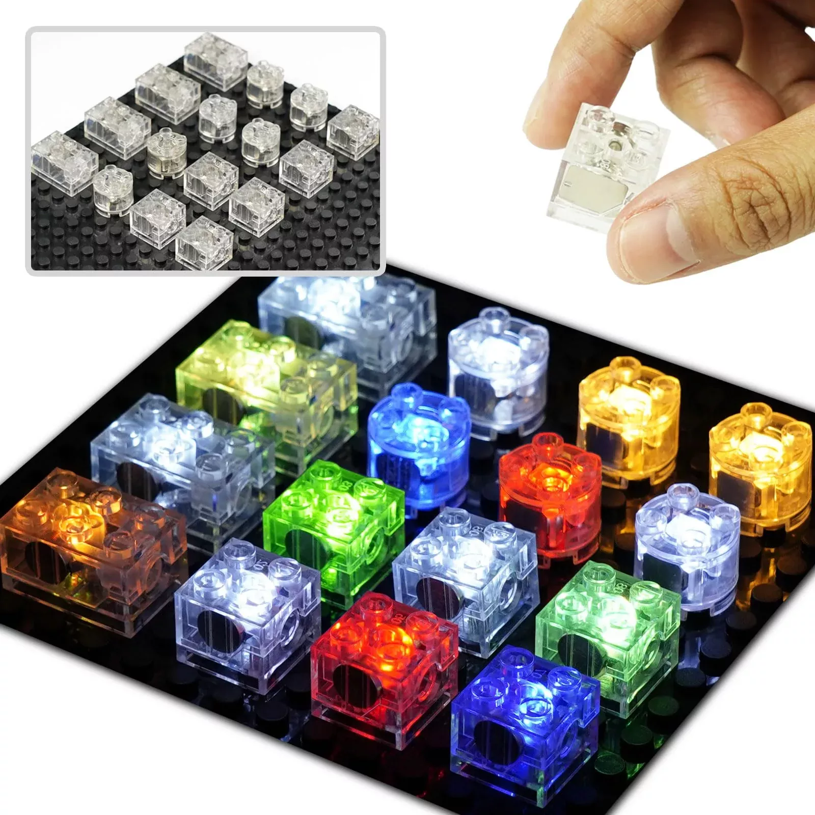 Pasacho Lights Bricks Accessories, Led Light Up Kit Brick Sets, 16Pcs