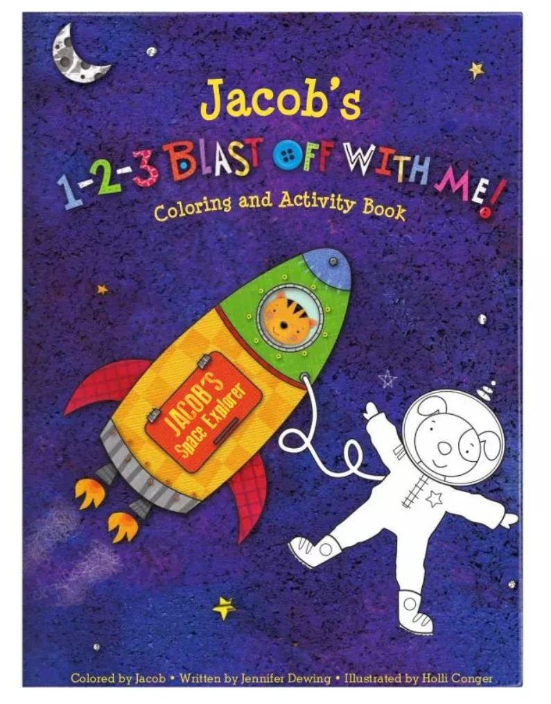 Personalized Coloring & Activity Book For Kids - I See Me! (Outer Spac