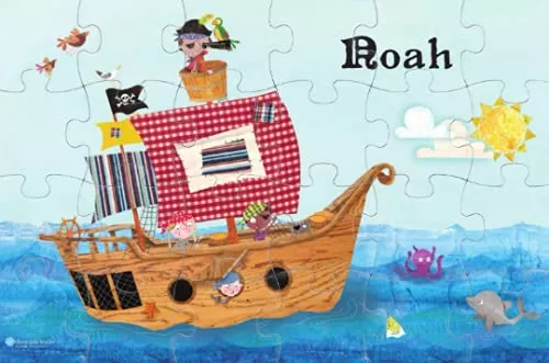 Personalized Jigsaw Puzzle For Kids, 24-Piece - I See Me! (Pirate Ship