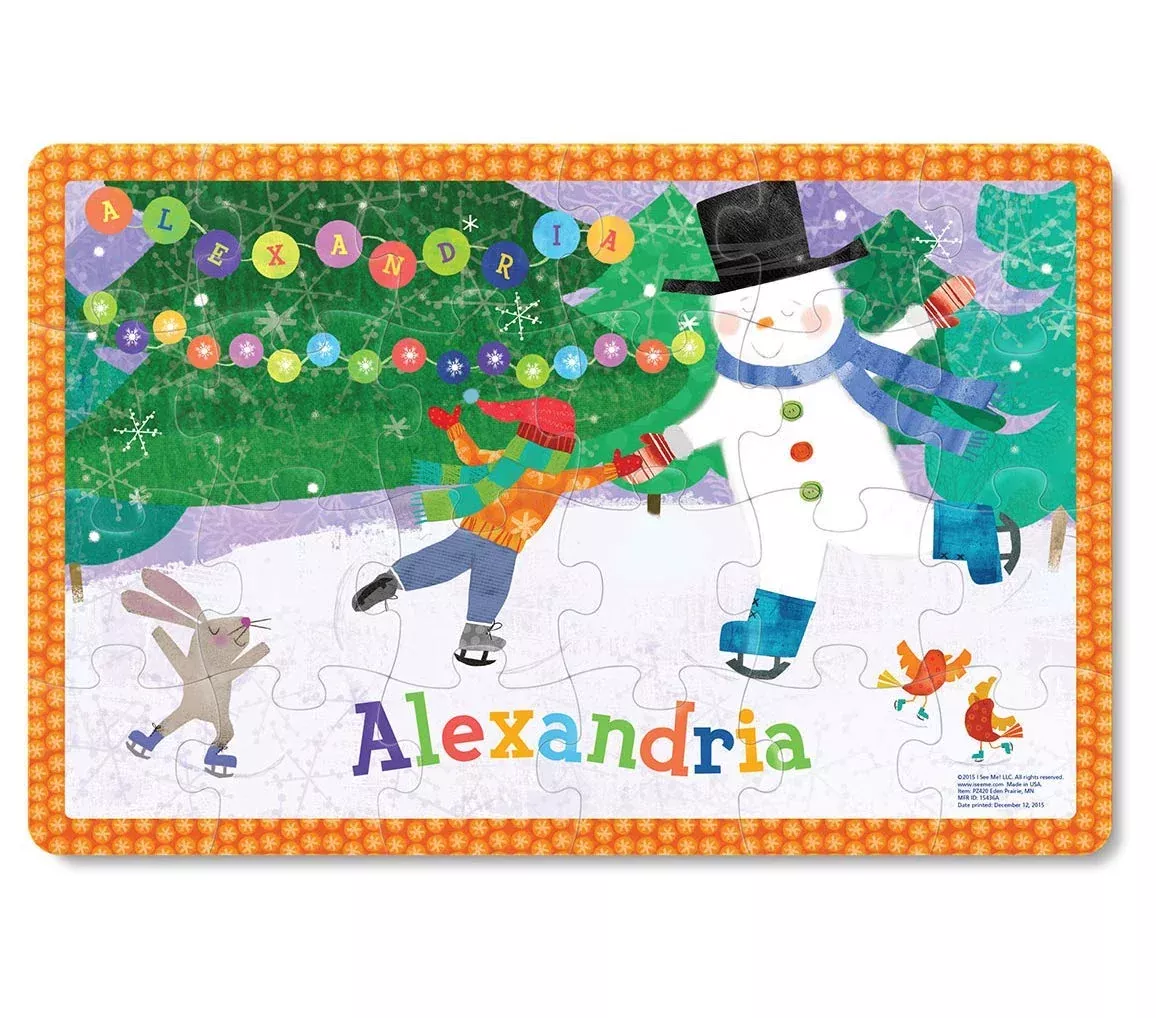 Personalized Jigsaw Puzzle For Kids, 24-Piece - I See Me! (Snowman)