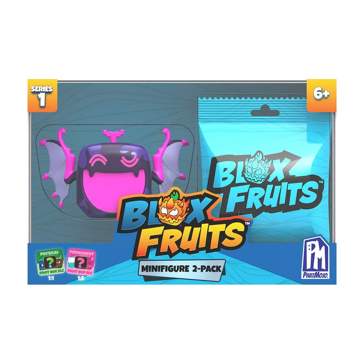 PhatMojo Blox Fruits Minifigure 2-Pack with Mystery Fruit, 1