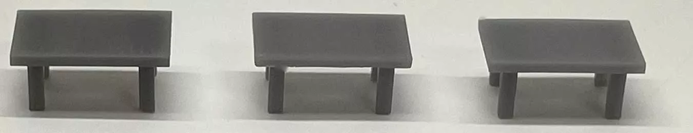 Phoenix Precision Models 30610 N Scale 8' Work Table (Unpainted Resin - 3 Pack)