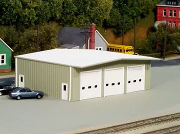 Pikestuff 541-0191 HO Scale Green Fire Station Kit