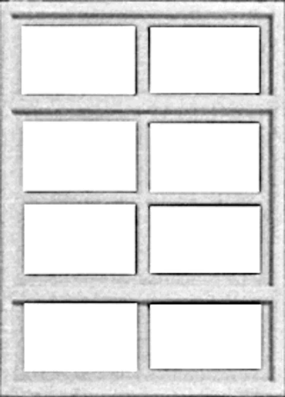 Pikestuff 541-2104 HO Scale Eight Pane Window (2 Pack)