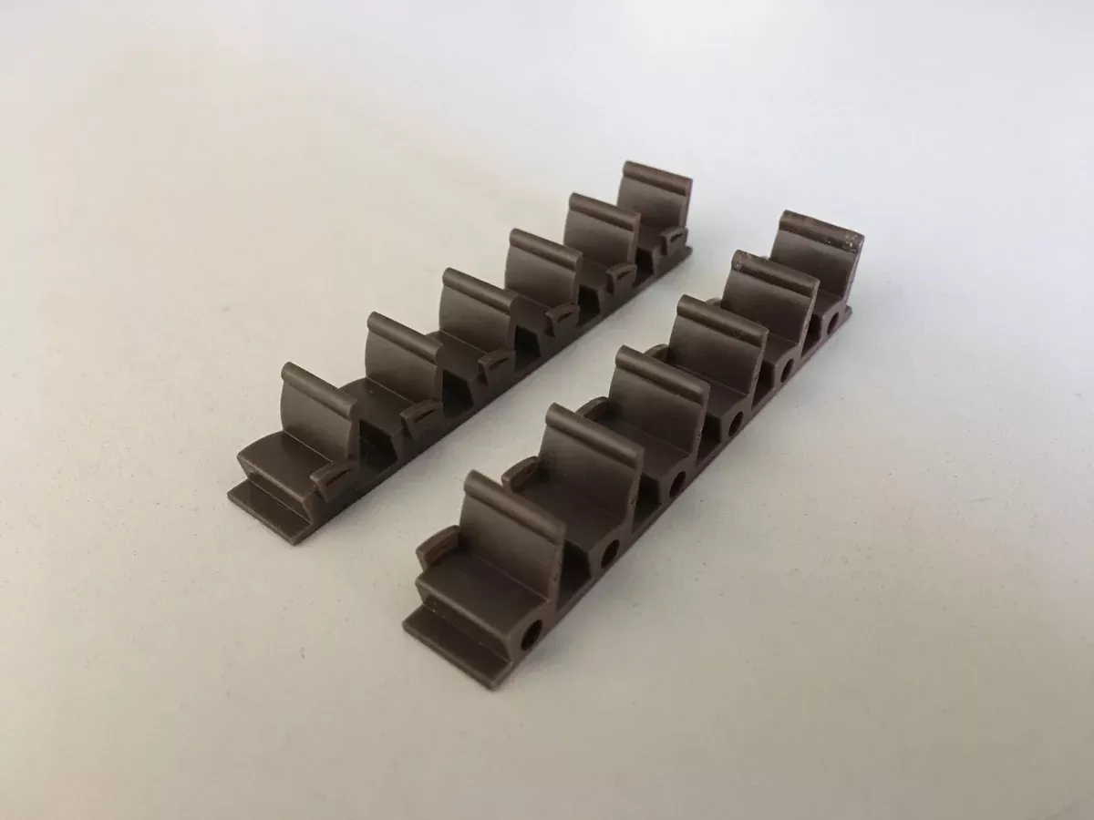 Pikestuff 541-4100 HO Scale Brown Coach Seats (72 Seat)