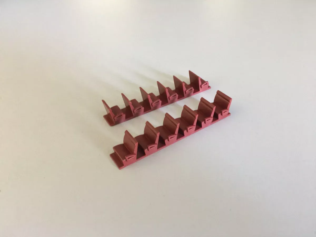 Pikestuff 541-4102 HO Scale Red Coach Seats (72 Seat)