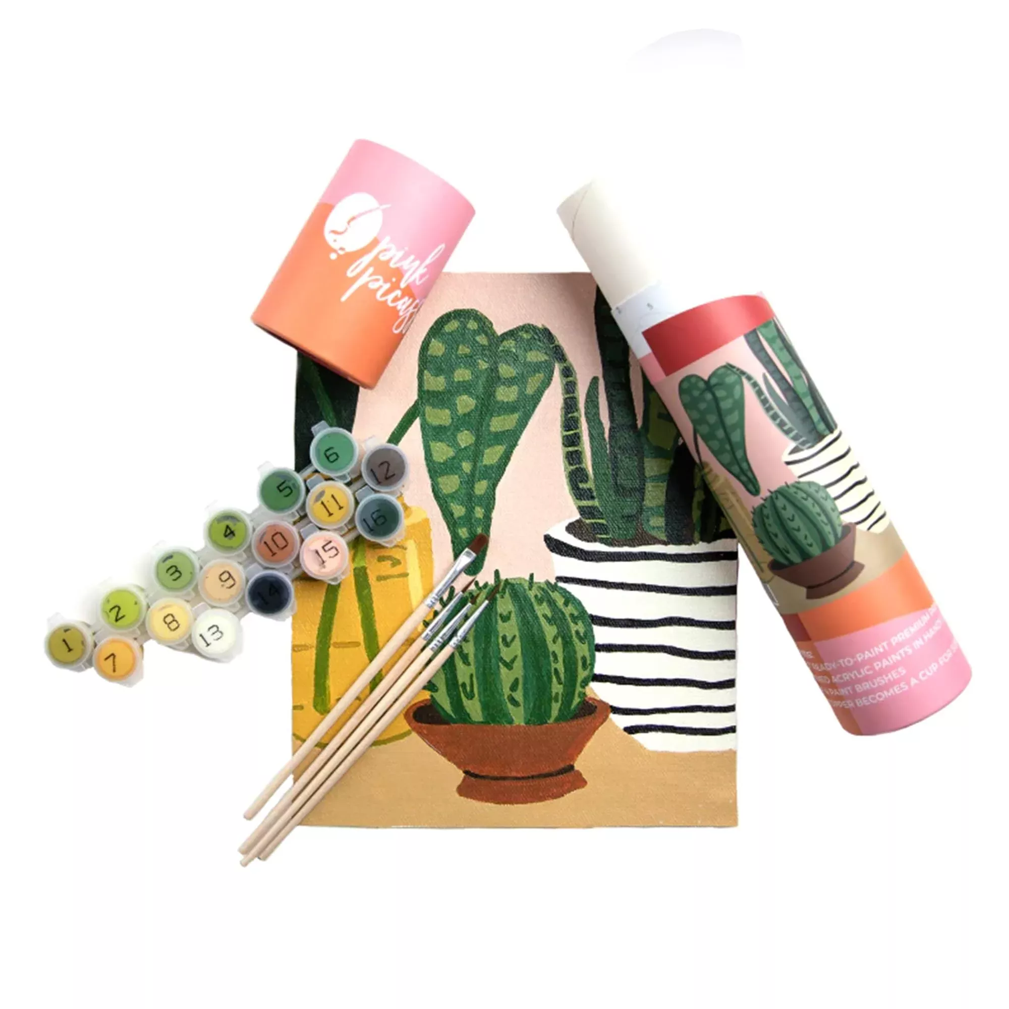 Pink Picasso Paint By Numbers Kit for Kids & Adults, 8x10, Keep Growing