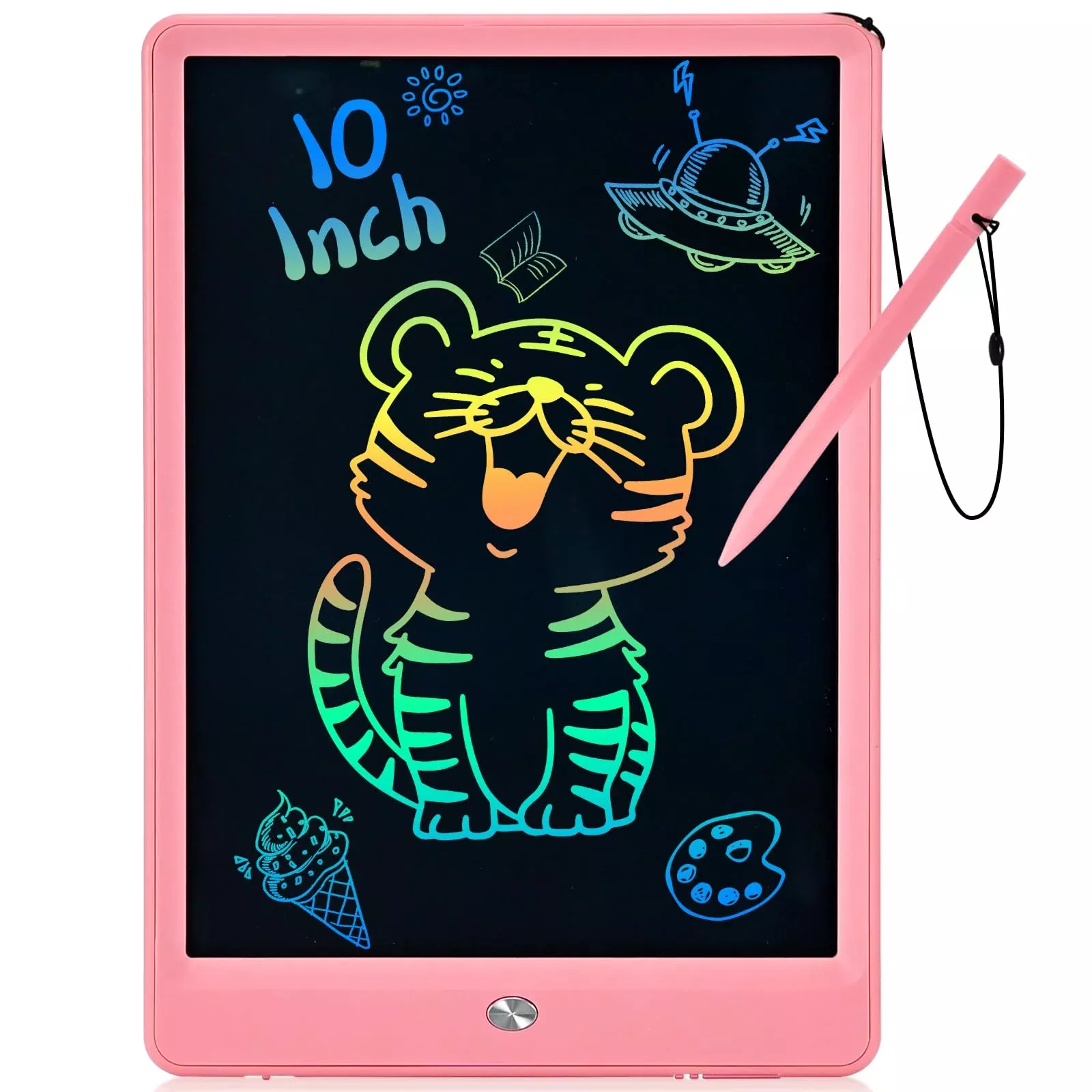 PINKCAT 10'' Pink LCD Writing Tablet Doodle Board for Kids