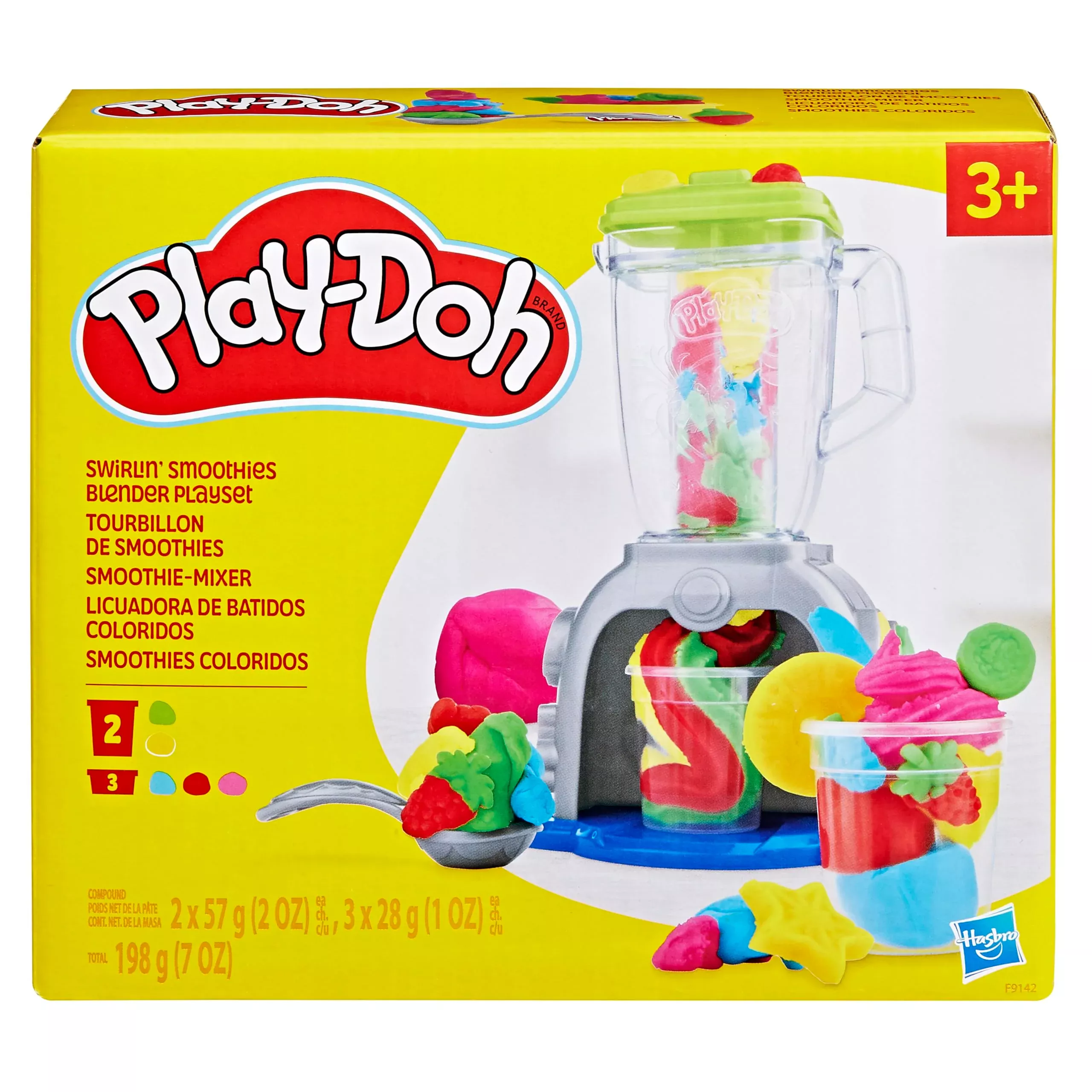 Play-Doh Swirlin' Smoothies Blender Playset, Green, Medium, 3