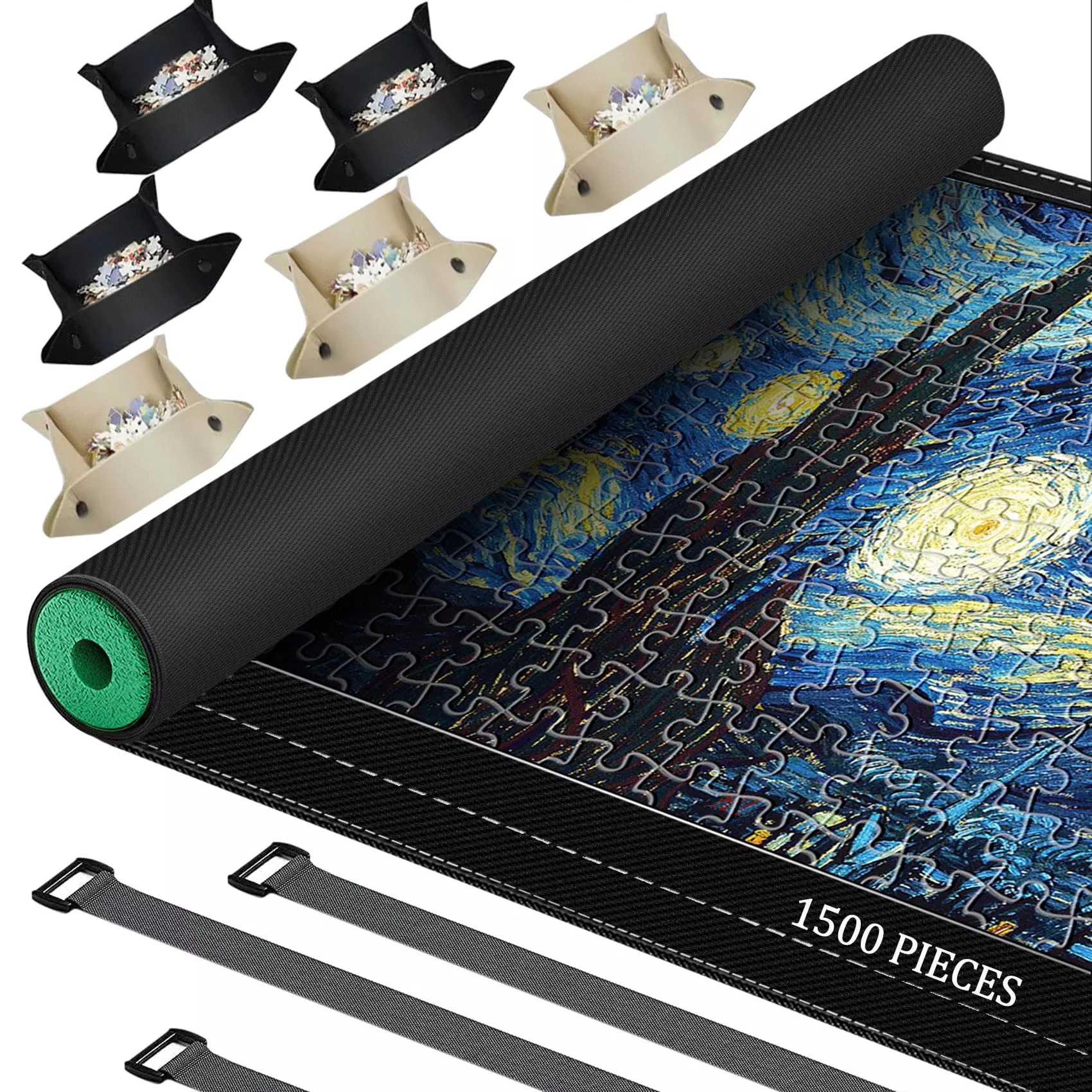 Pohxev Rubber Puzzle Mat 43"x26" for 500-1500 Pieces