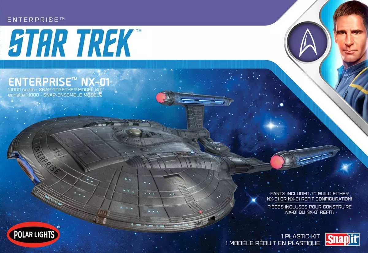 Polar Lights 966 1/1000 Star Trek NX-01 Enterprise SNAP Model Kit