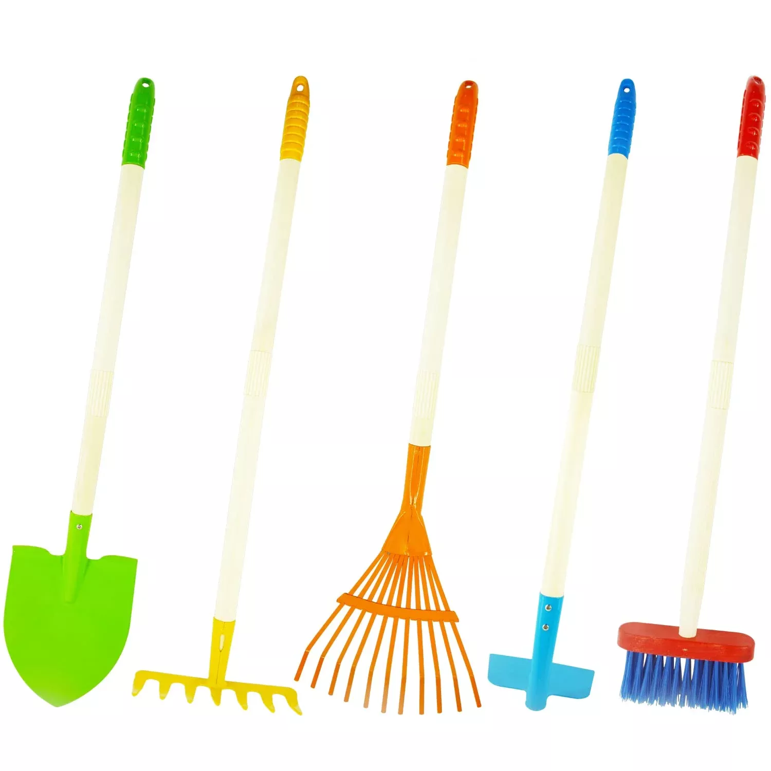 POMIKU Kids Gardening Tools Set, 5pcs, 28in, Colorful