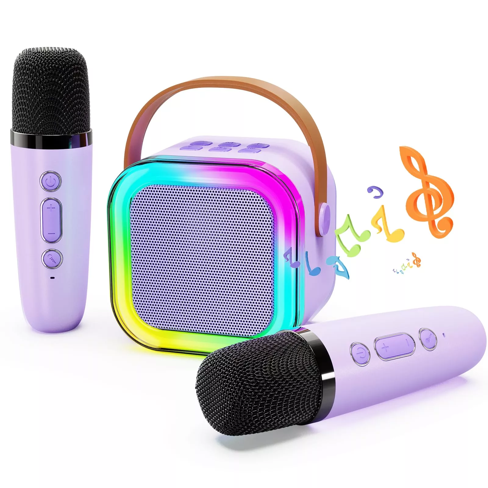 Portable Karaoke Machine,Mini Wireless Karaoke Machine,With 2 Micropho